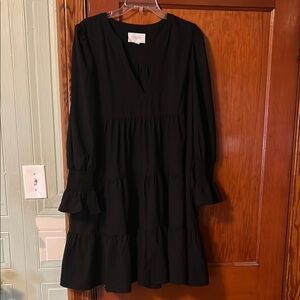 Black Dress V Neck Dress